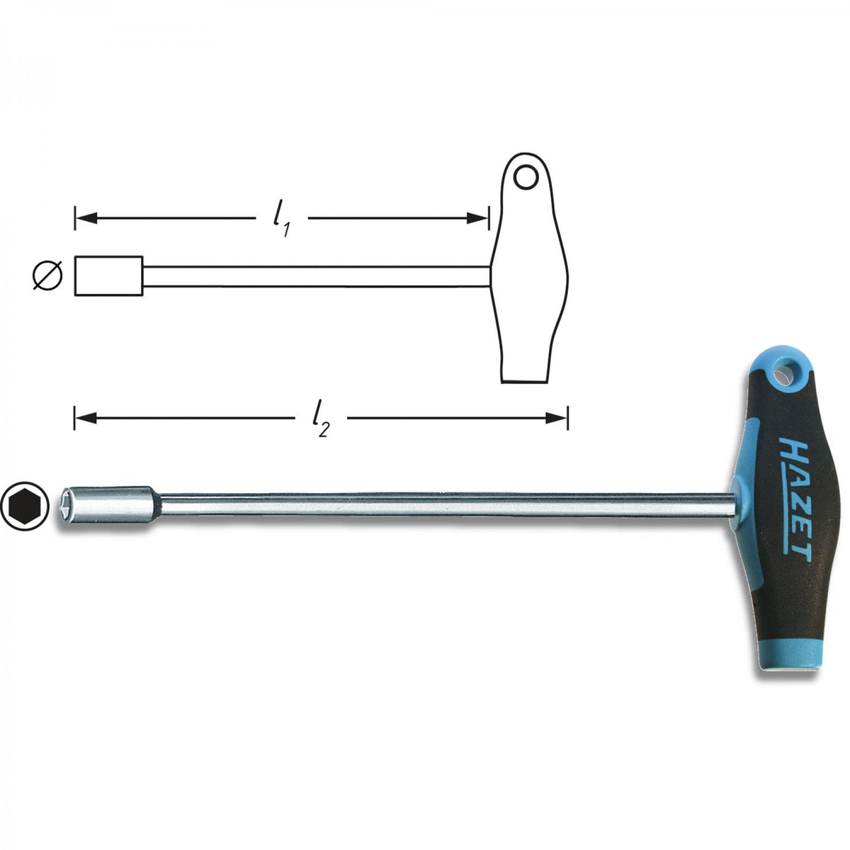 HAZET 428LG Long Nut Driver Screwdriver
