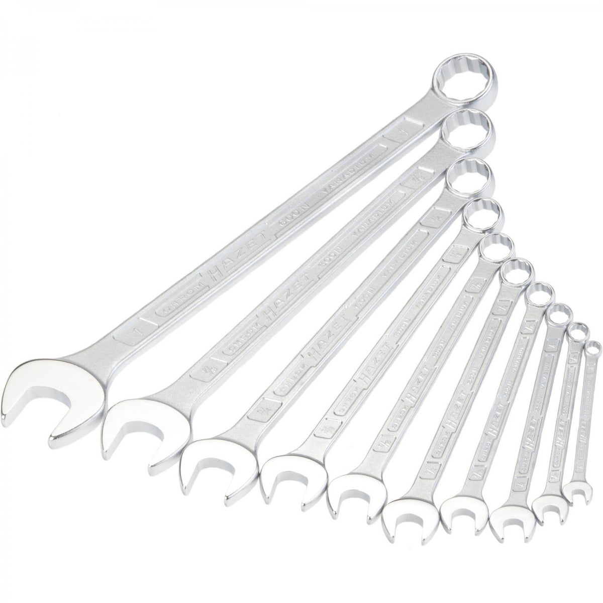 Hazet 600NA/10 SAE Combination Wrench Set