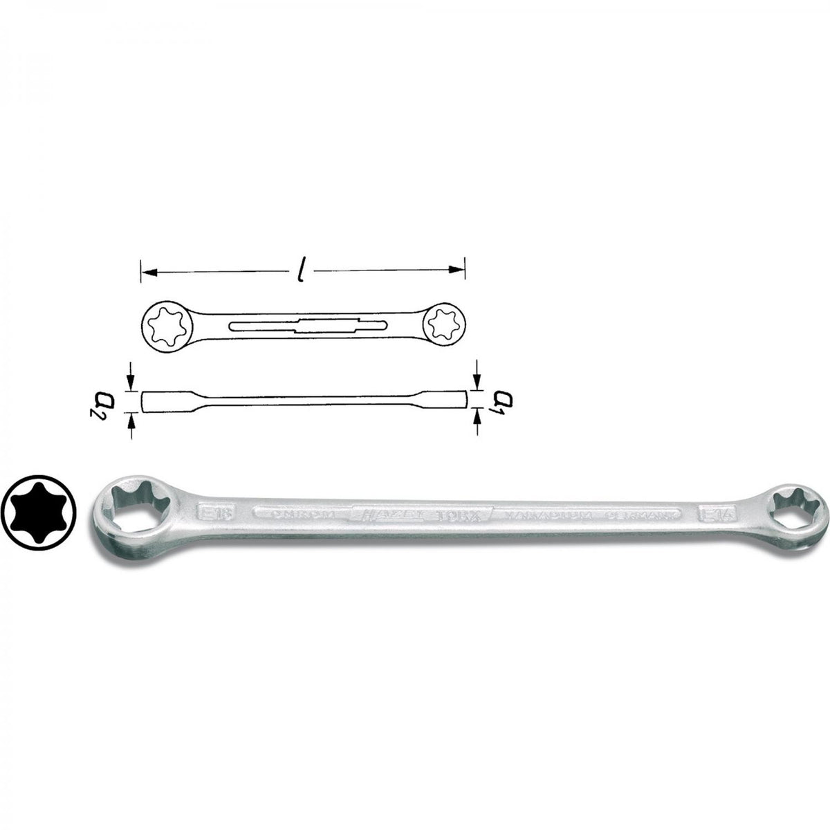 Hazet 609 TORX® double box-end wrench