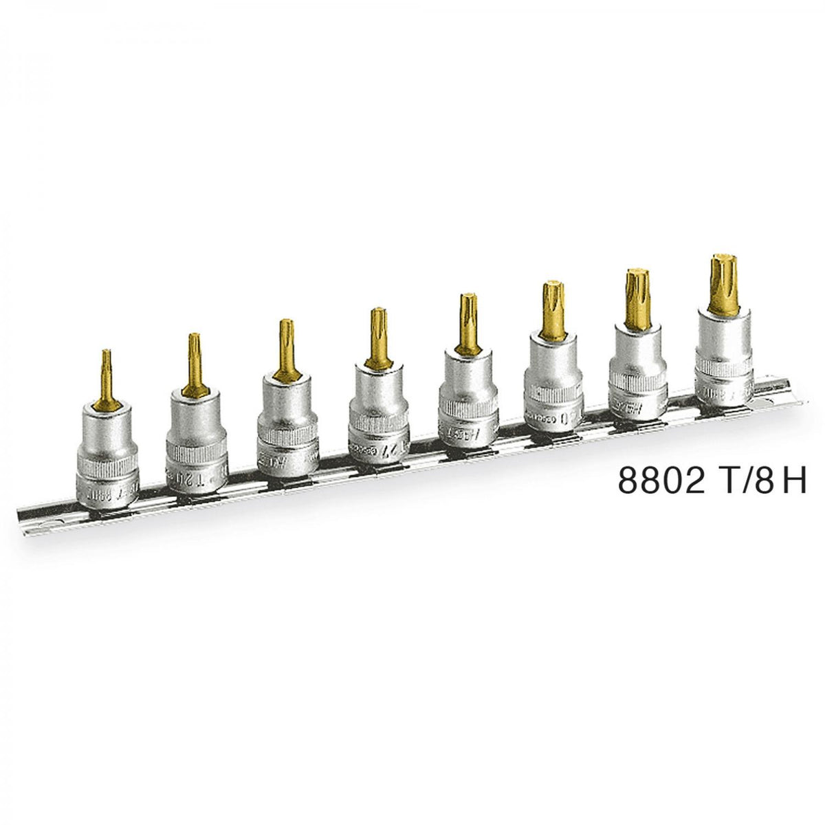 Hazet 8802/T8H 3/8" Screwdriver Socket Set for inside TORXÂ® screws TiN coated