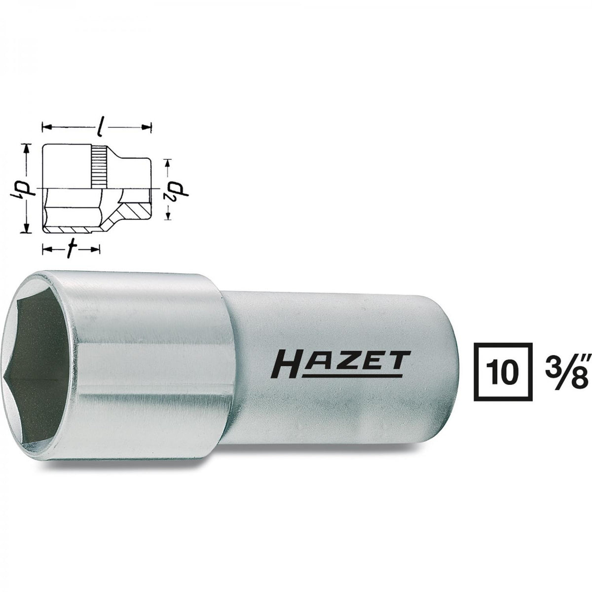 Hazet 880AMGT 5/8 in. (16 mm) 3/8'' Spark Plug Socket