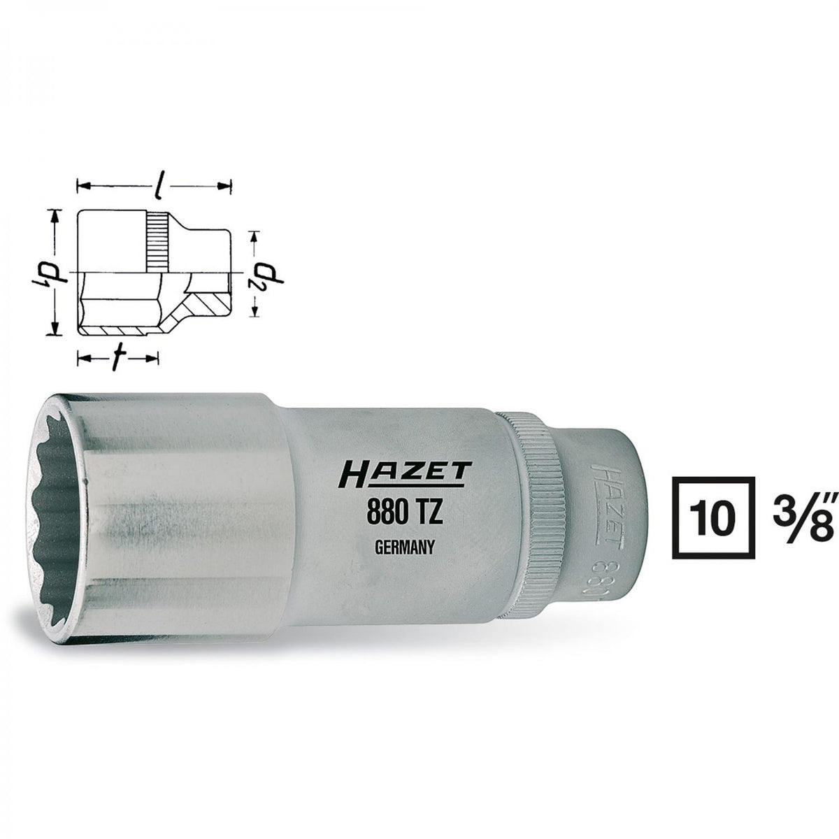 Hazet 880TZ deep 12-point socket