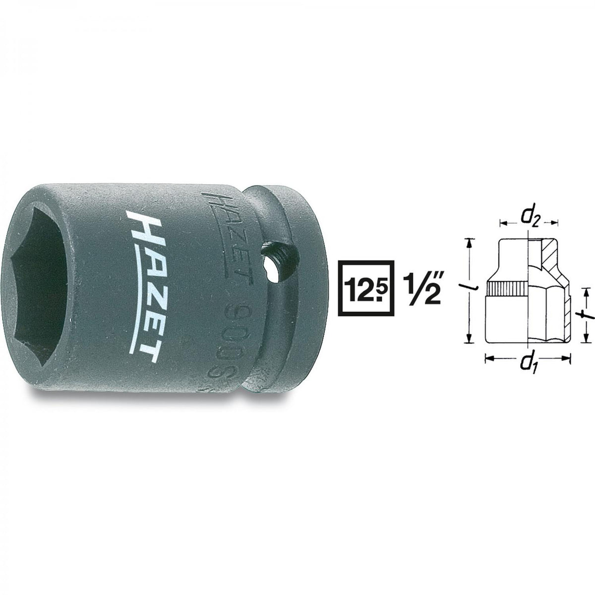Hazet 900S 1/2 drive 6-point impact sockets