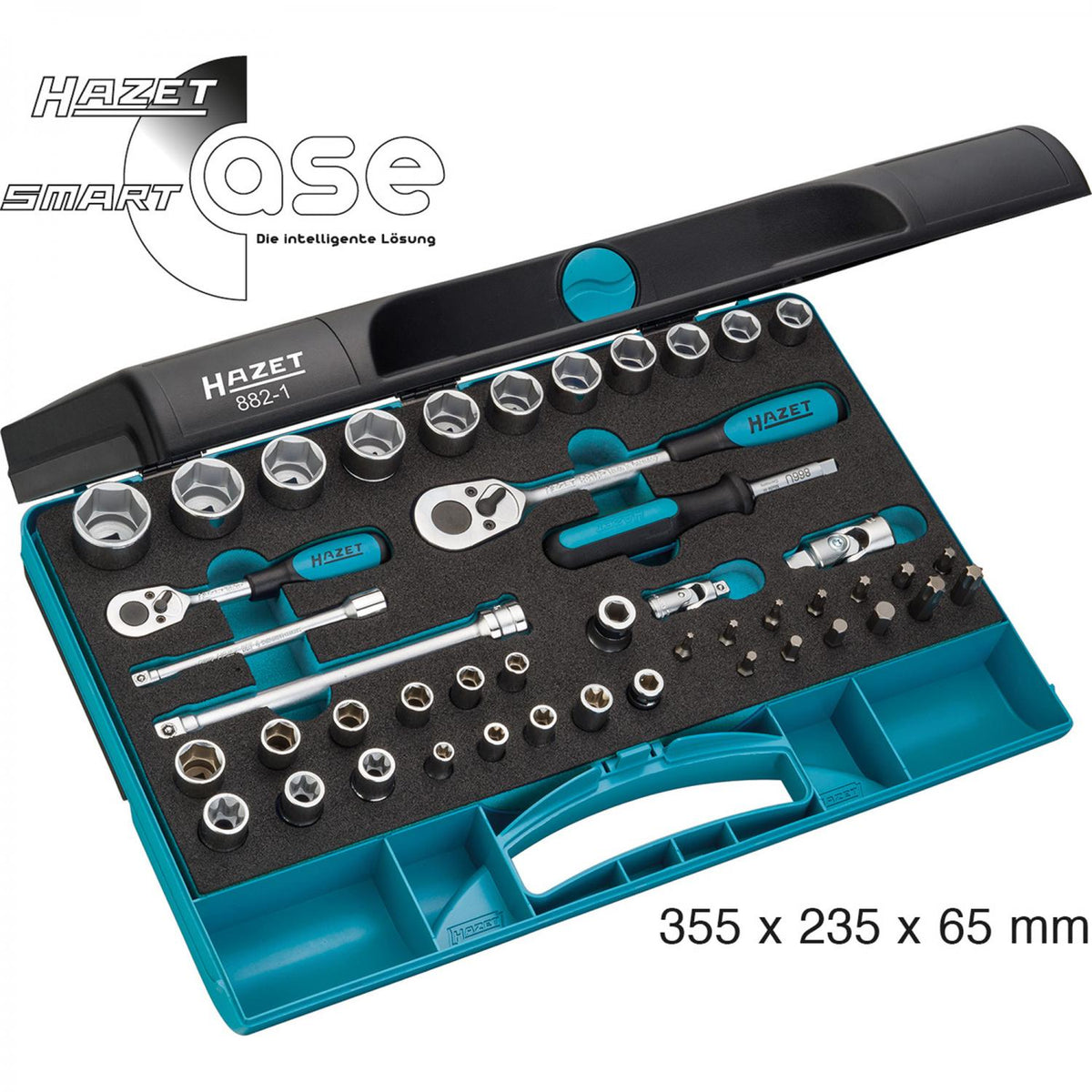 Hazet 882-1 1/4“ + 3/8” Socket Set (6-Point)