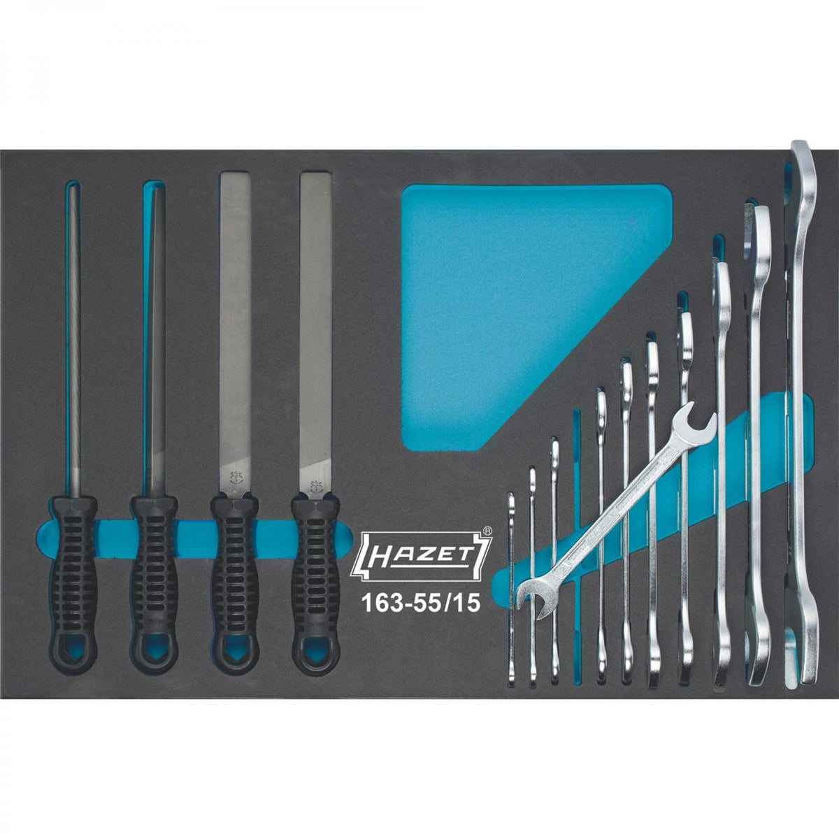 Hazet 163-55/15 Tool Set  Double Open End Wrenches  Files