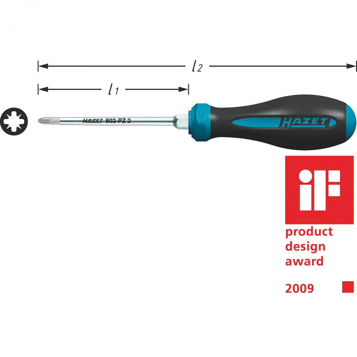 Hazet 802-PZ HEXAnamic® Pozidriv Screwdriver