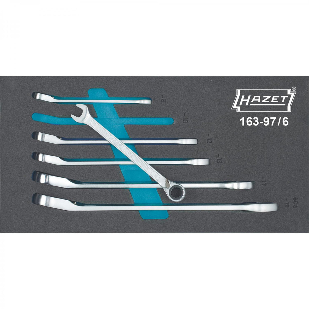 Hazet 163-97/6 606 Ratcheting Combination Wrench Set