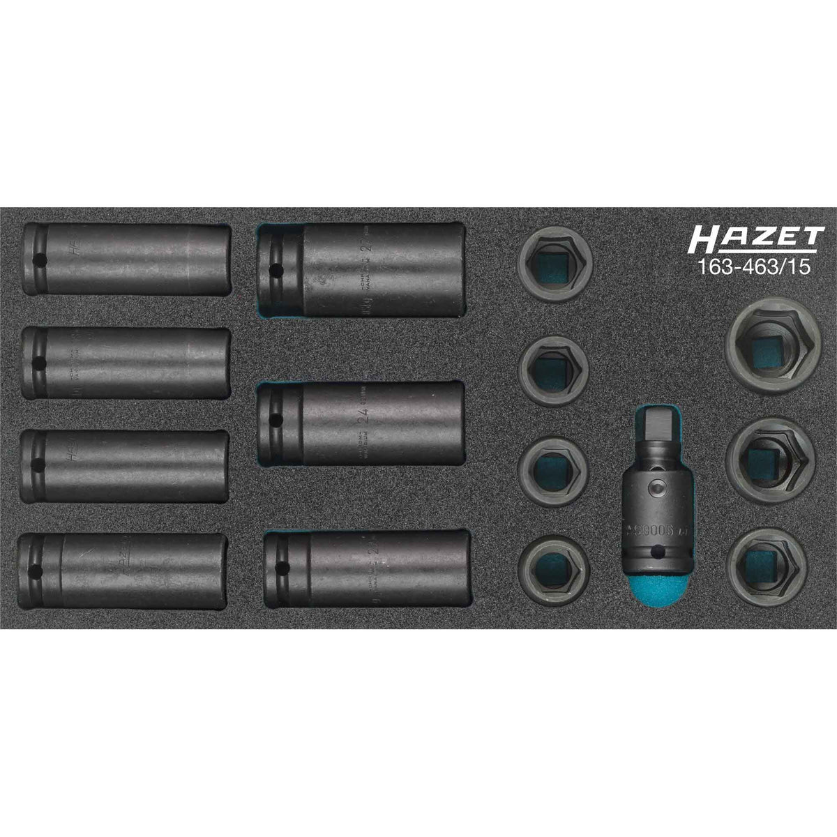 Hazet 163-463/15 1/2'' impact socket set