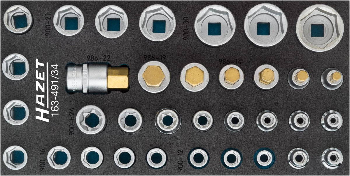 Hazet 163-491/34 1/2'' socket set