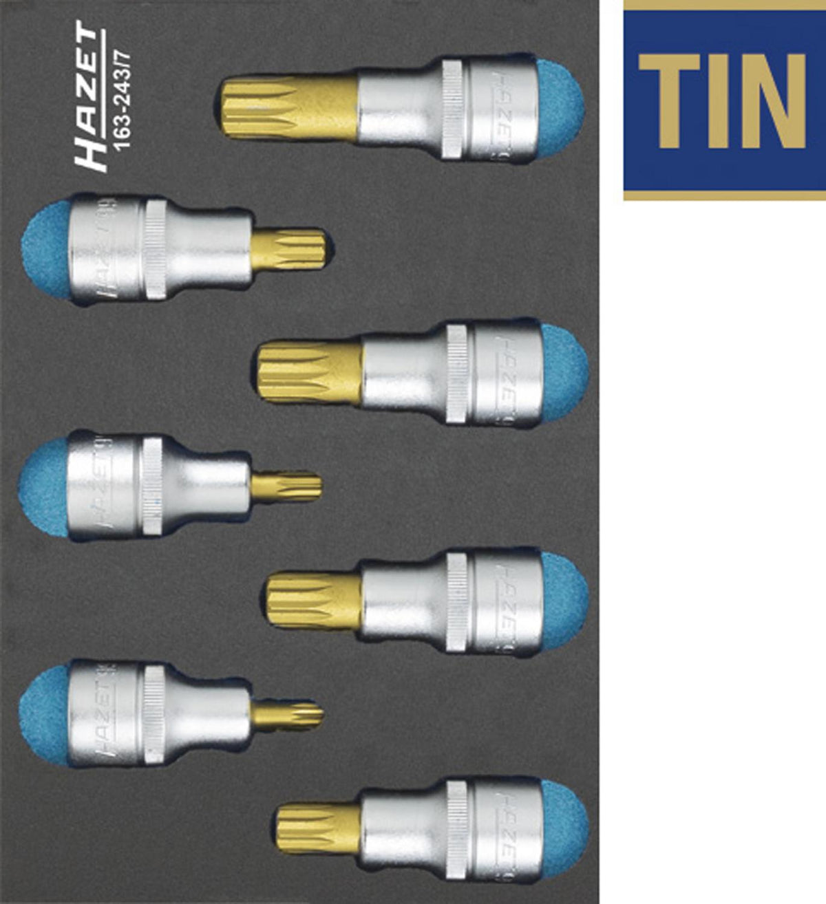 Hazet 163-243/7 1/2'' XZN Screwdriver Socket Set M6-M18