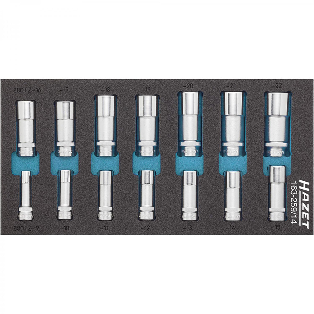 Hazet 163-259/14 3/8“ 12-point Socket Set