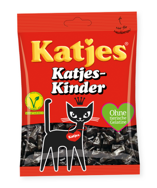 Katjes Katzenkinder licorice kittens Vegetarian 175 gr