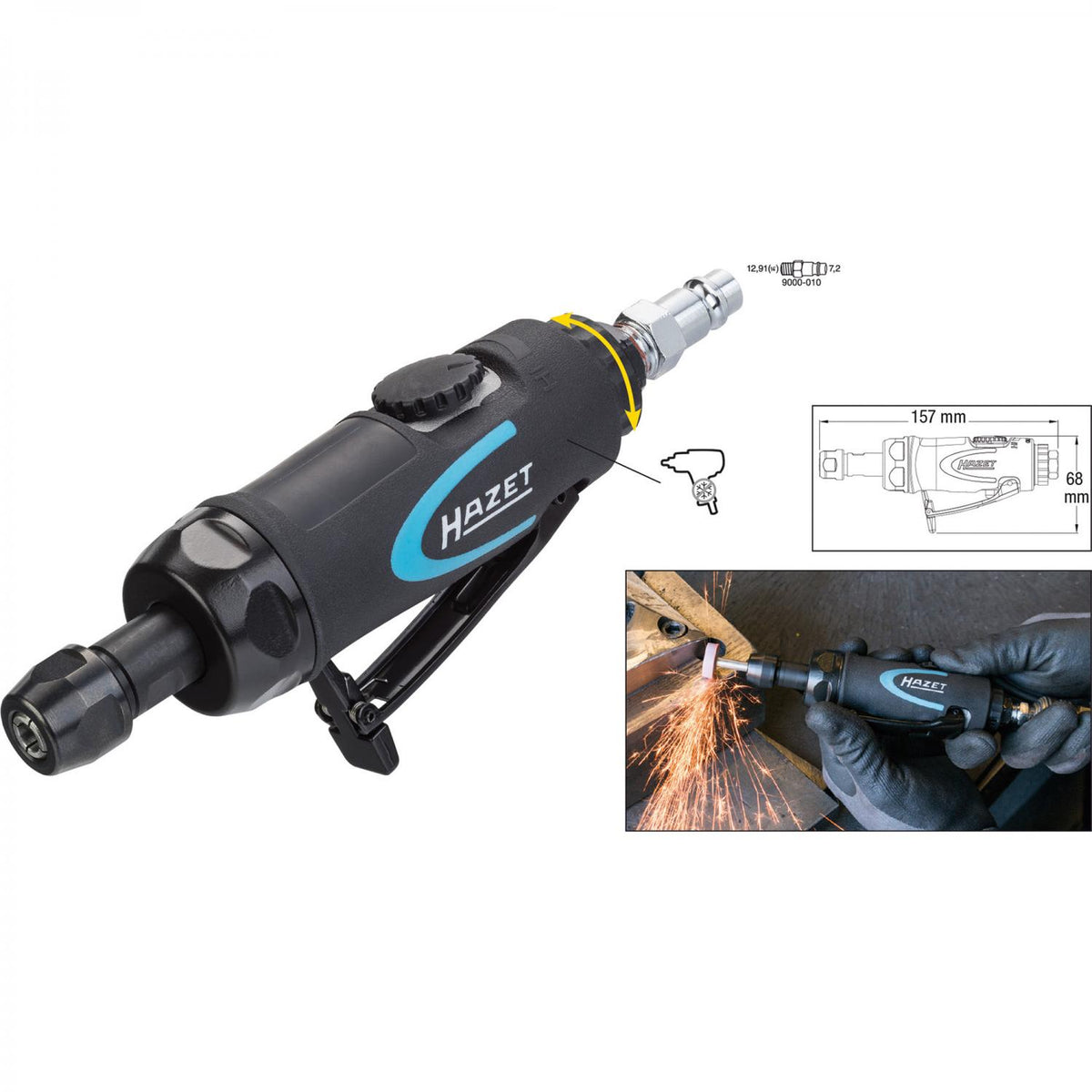 HAZET 9032N-1  Die Grinder  straight design