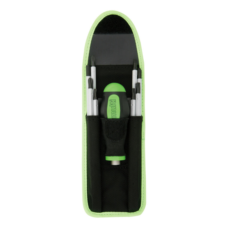 RECA Green Multi screwdriver set in belt pouch