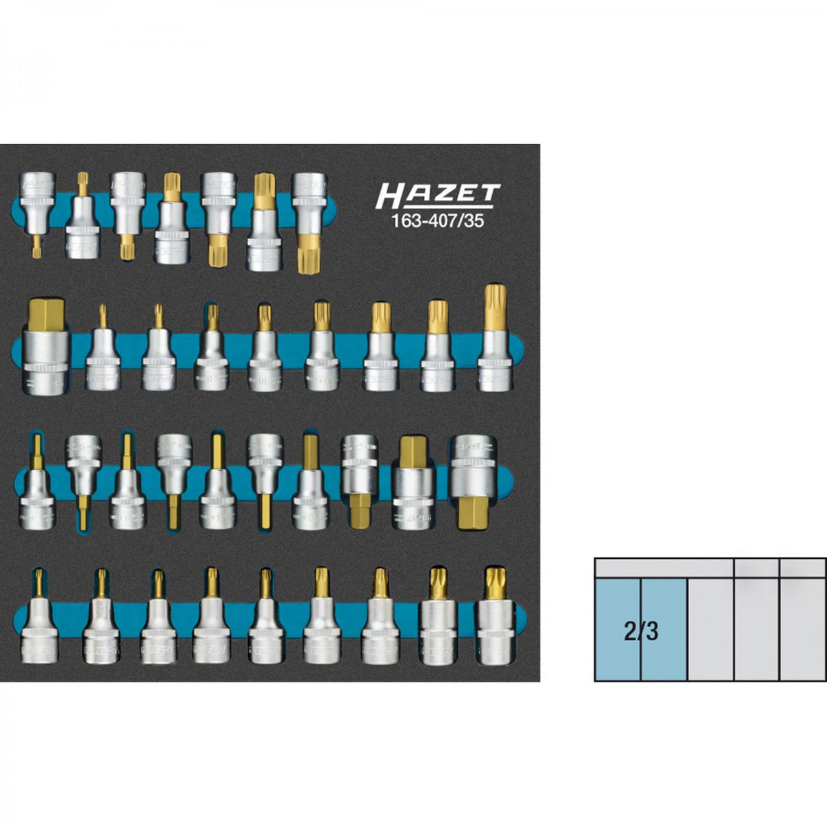 Hazet 163-407/35 Screwdriver socket set