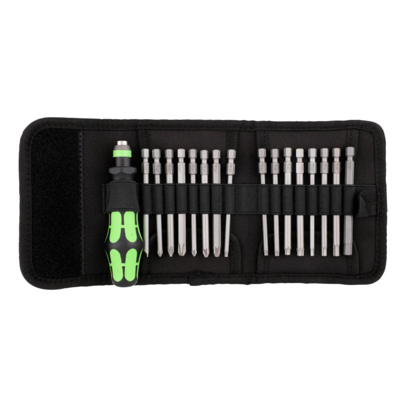 RECA Green WERA BIT BOY Big21  17 pieces in belt bag
