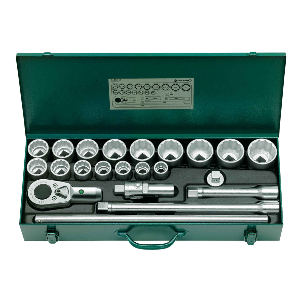 Stahlwille 55A/16/6 3/4'' SAE Socket Set 96054103