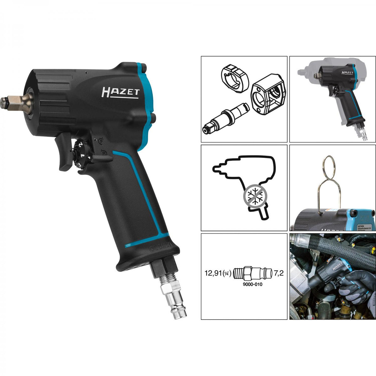 HAZET 9011M Impact wrench  extra short