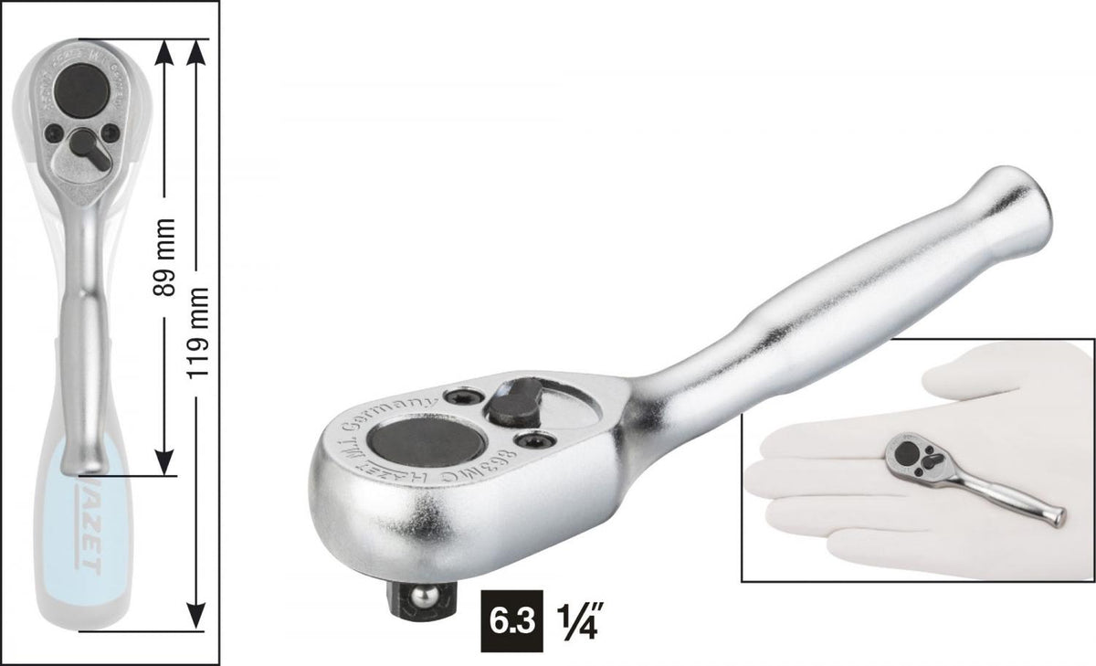 Hazet 863MC Short Full Metal Ratchet